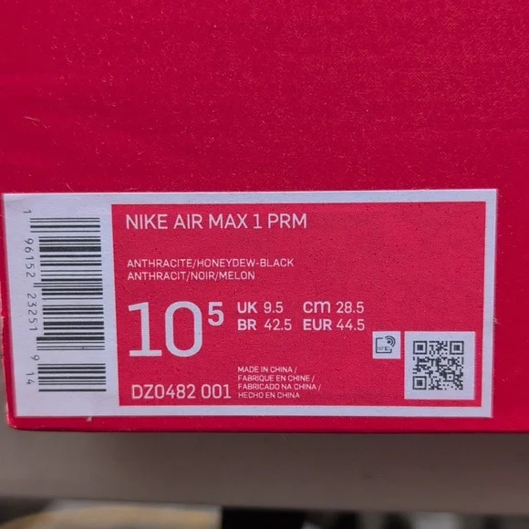 Nike Air Max 1 Premium - Honeydew Duck - Men's Size 10.5 ( DZ0482-001 ) - Picture 9 of 9